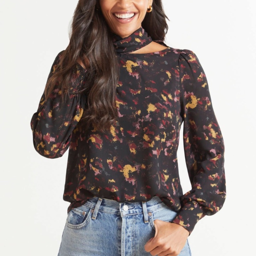 NWT - Allison Joy - Tayla Cutout Blouse - Sz L